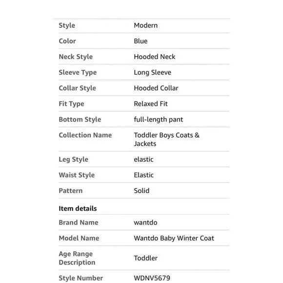 Wantdo Toddler Boy/Girl Winter Jacket with Hood Lightweight Puffer 18 Month NWT - Picture 4 of 16